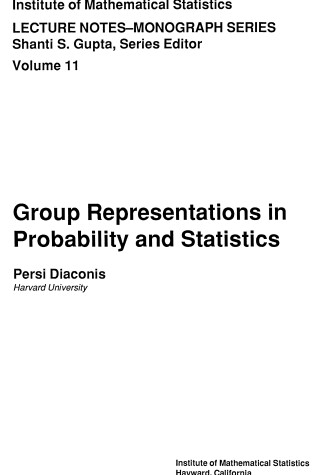Cover of Group Representations in Probability and Statistics