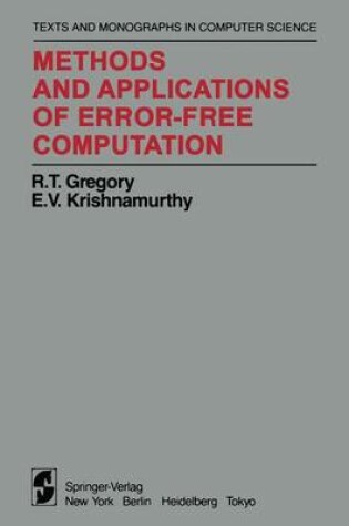 Cover of Methods and Applications of Error-Free Computation