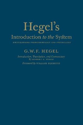 Cover of Hegel's Introduction to the System