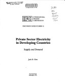 Book cover for Private Sector Electricity in Developing Countries