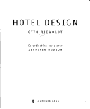 Book cover for Hotel Design