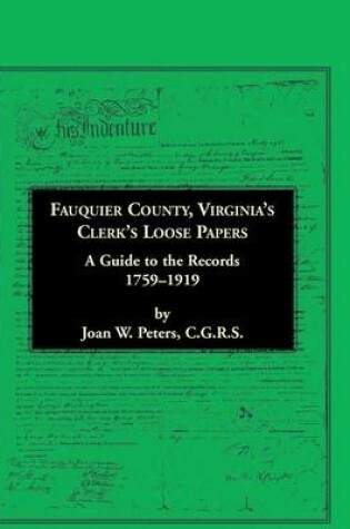 Cover of Fauquier County, Virginia's Clerk's Loose Papers