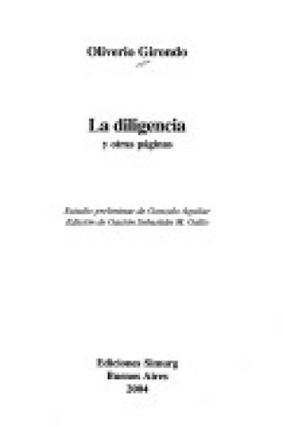Cover of La Diligencia