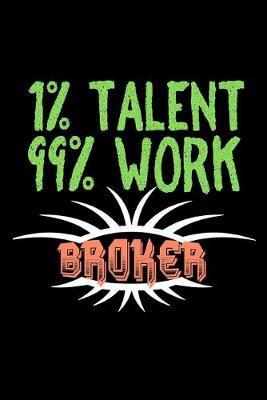 Book cover for 1% talent. 99% work. Broker