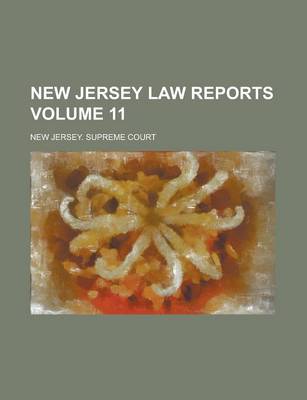 Book cover for New Jersey Law Reports Volume 11