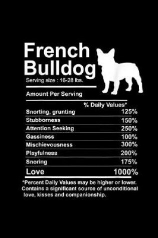 Cover of French Bulldog Facts nutrition Gift Frenchie mom Dog