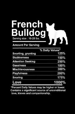 Book cover for French Bulldog Facts nutrition Gift Frenchie mom Dog