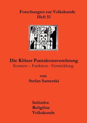 Cover of Die K Lner Pantaleonsverehrung