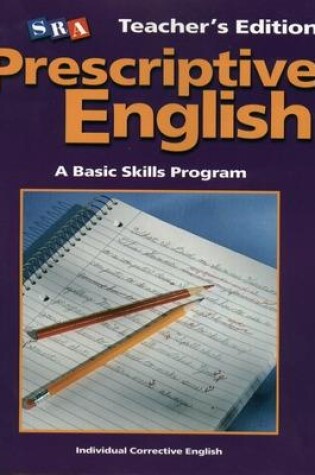 Cover of Prescriptive English, Teacher Edition Book E