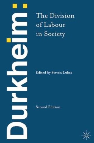 Cover of Durkheim: The Division of Labour in Society