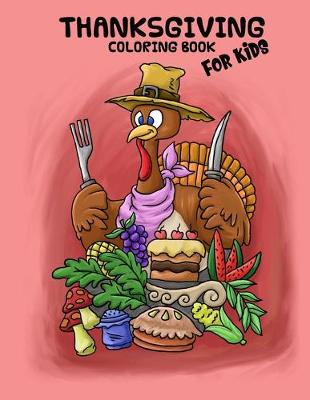 Book cover for Thanksgiving Coloring Book For Kids