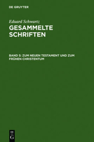 Cover of Zum Neuen Testament Und Zum Fruhen Christentum