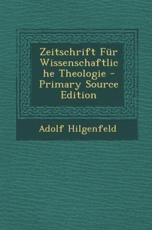 Cover of Zeitschrift Fur Wissenschaftliche Theologie