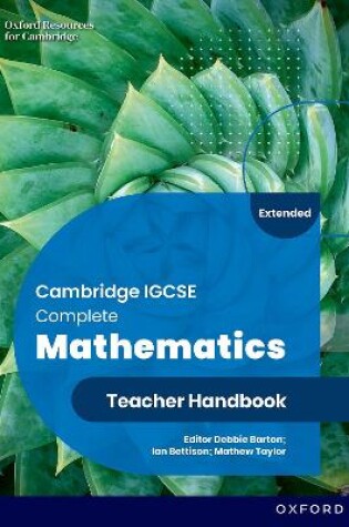 Cover of Cambridge IGCSE Complete Mathematics Extended: Teacher Handbook Sixth Edition