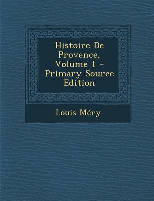 Book cover for Histoire de Provence, Volume 1