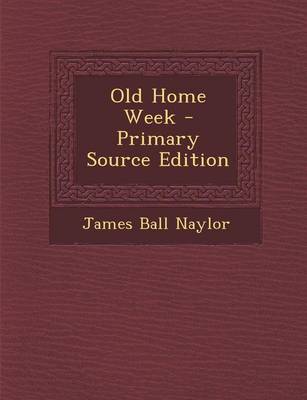 Book cover for Old Home Week