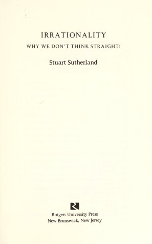 Book cover for Why We Dont Think Straight