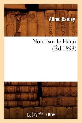 Cover of Notes Sur Le Harar (Ed.1898)