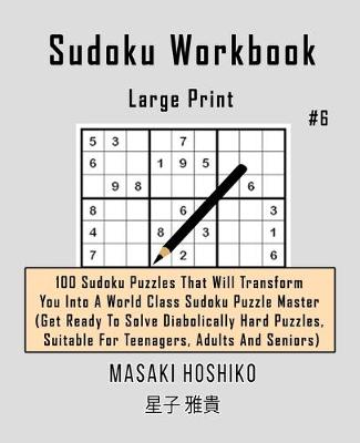 Book cover for Sudoku Workbook-Large Print #6