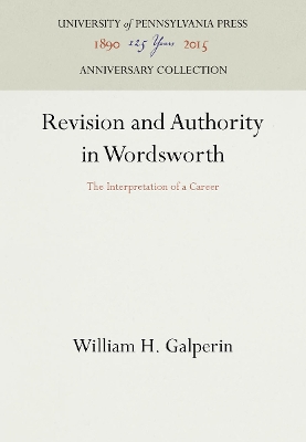 Book cover for Revision and Authority in Wordsworth