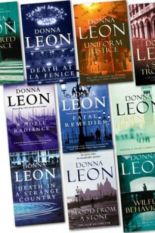 Cover of Donna Leon Pack (blood from a Stone, Uniform Justice, a Sea of Troubles, Fatal Remedies, a Noble Radiance, Friends in High Places, Doctored Evidence, Death in a...)