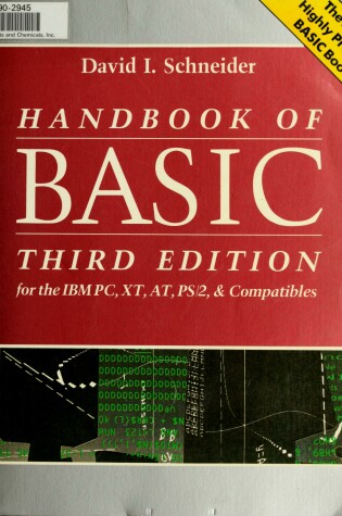 Cover of Handbook of BASIC for the I. B. M. Personal Computer