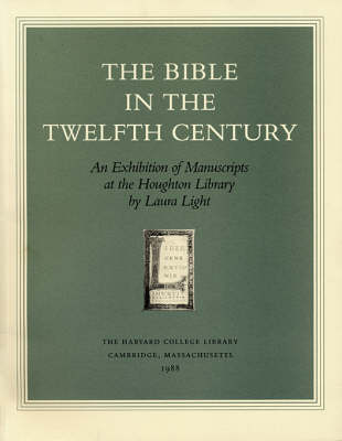 Book cover for The Bible in the Twelfth Century