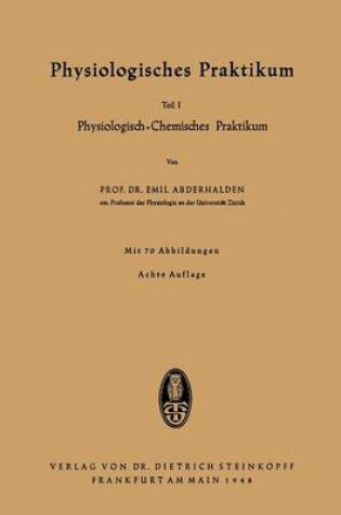 Cover of Physiologisches Praktikum