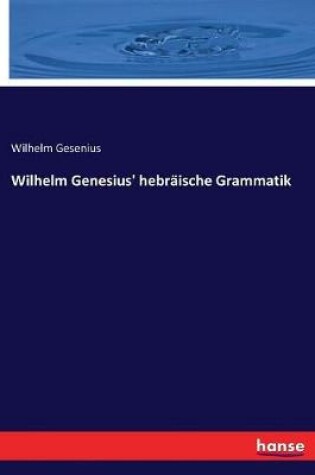 Cover of Wilhelm Genesius' hebräische Grammatik