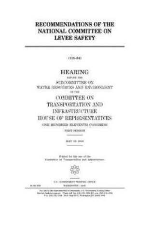 Cover of Recommendations of the National Committee on Levee Safety