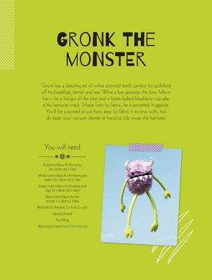 Book cover for Gronk the Monster Soft Toy Pattern