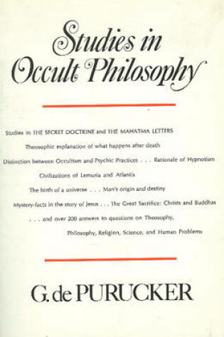 Cover of Studies in Occult Philosophy