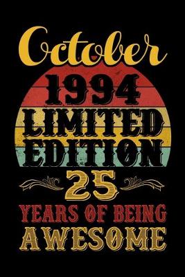 Book cover for October 1994 Limited Edition 25 Years Of Being Awesome