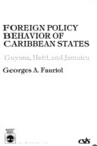 Cover of Foreign Policy Behavior Caribb