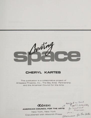 Cover of Creating Space