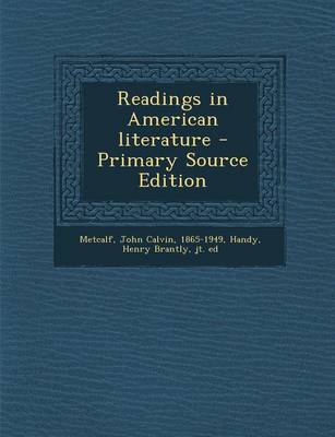 Book cover for Readings in American Literature - Primary Source Edition