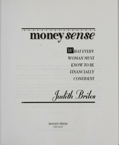 Book cover for Money Sense