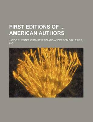 Book cover for First Editions of American Authors