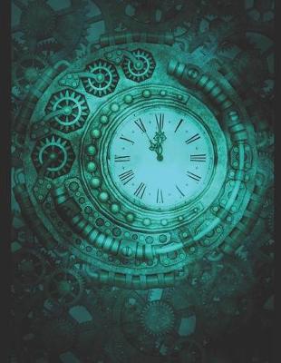 Book cover for Steampunk Clock Chemistry Notebook