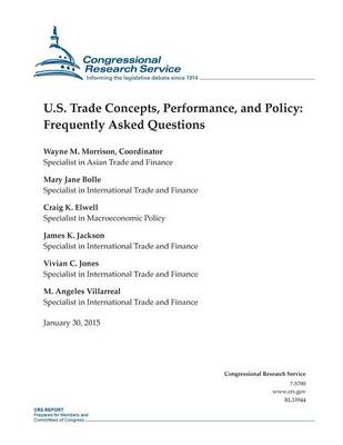 Cover of U.S. Trade Concepts, Performance, and Policy