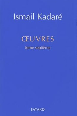 Cover of Oeuvres Tome Septieme