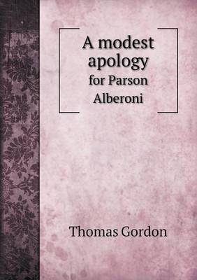 Book cover for A modest apology for Parson Alberoni