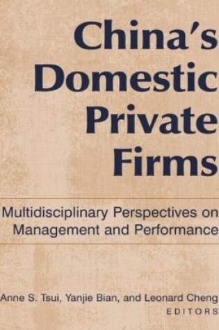 Cover of China's Domestic Private Firms: