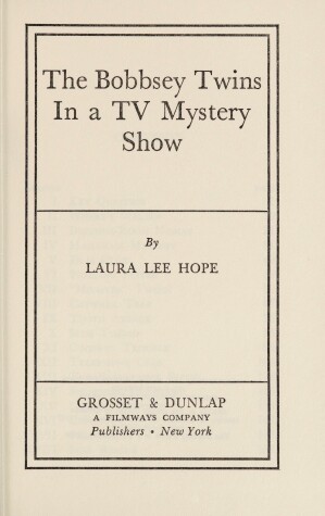Book cover for Bobbsey Twins 00: The TV Mystery Show