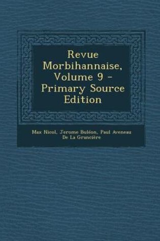 Cover of Revue Morbihannaise, Volume 9