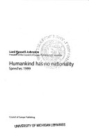 Book cover for Humankind Has No Nationality