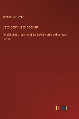 Cover of Catologus Catologorum