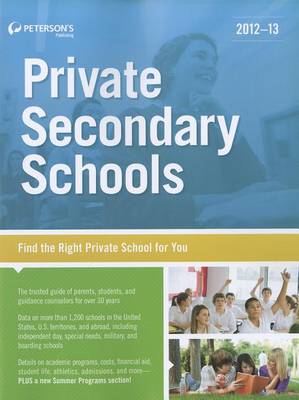 Book cover for Private Secondary Schools 2012-13