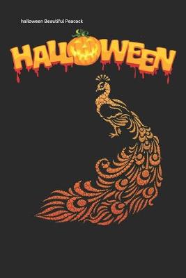 Book cover for halloween Beautiful Peacock