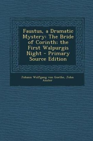 Cover of Faustus, a Dramatic Mystery